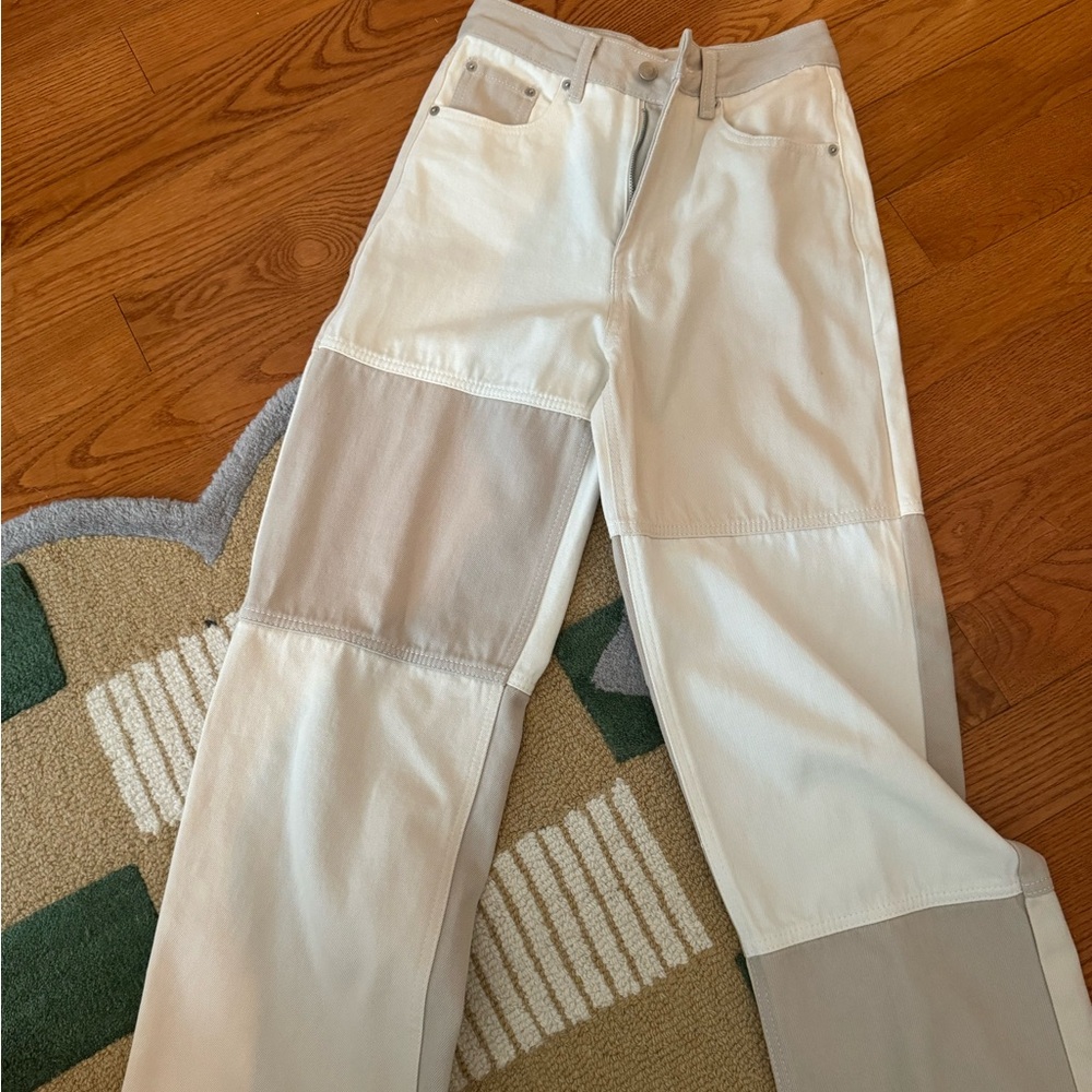 Never been worn color block jeans